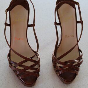 Christian Louboutin Leather Slingback Sandals
